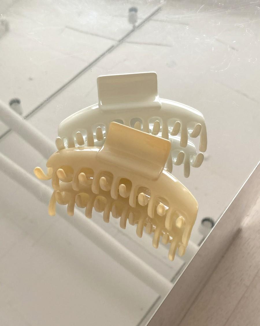 cream hair clip (2colors) made in France