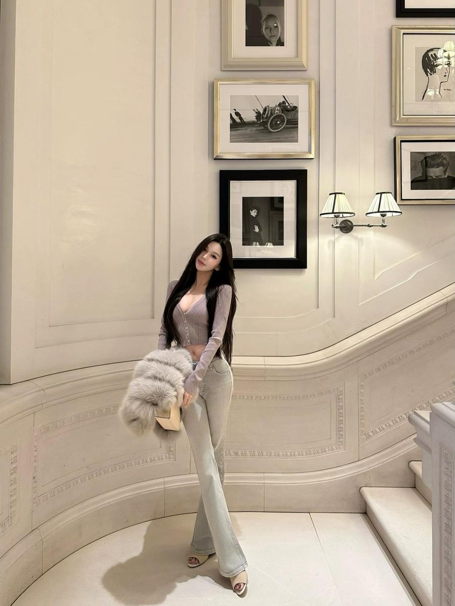 아이스 워싱 부츠컷 슬리밍 데님 팬츠