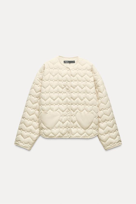 하트 퀼팅 재킷