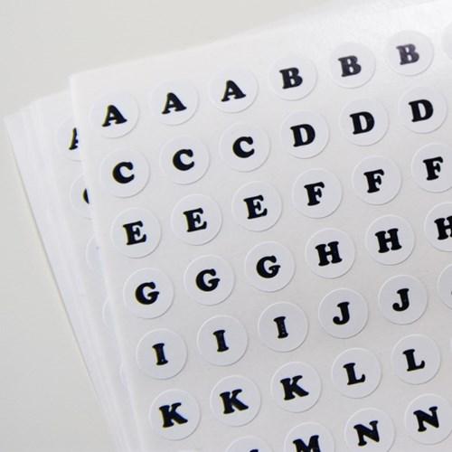 레트로원형스티커 ver.화이트