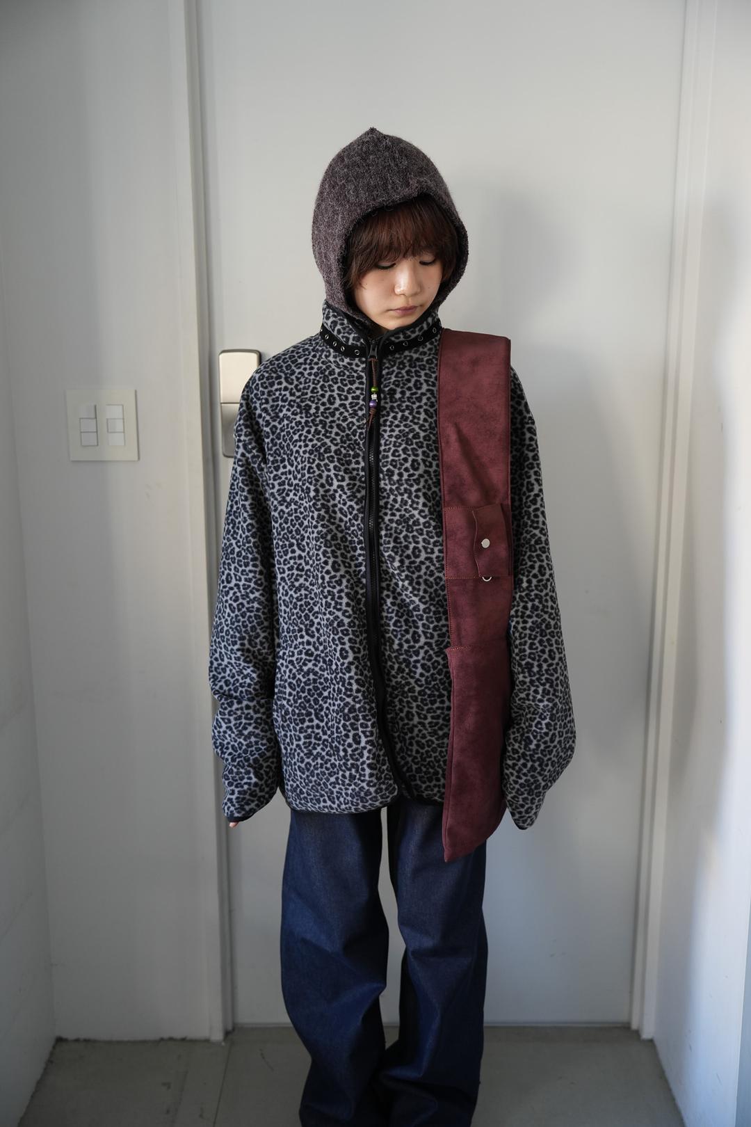Leopard fleece jacket, grey (12.16 출고)