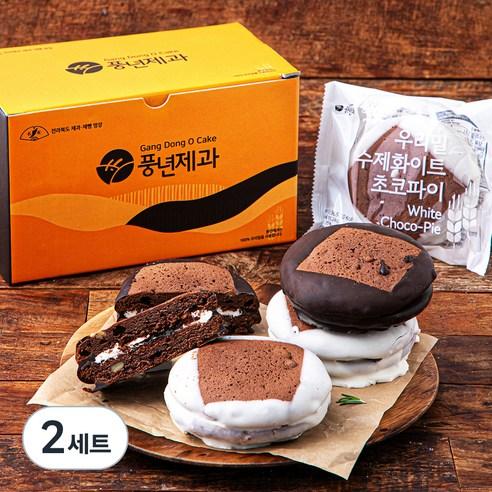 풍년제과 우리밀 수제 초코파이 오리지널 3입 + 화이트 3입, 420g, 2세트 - 기타 베이커리 | 쿠팡