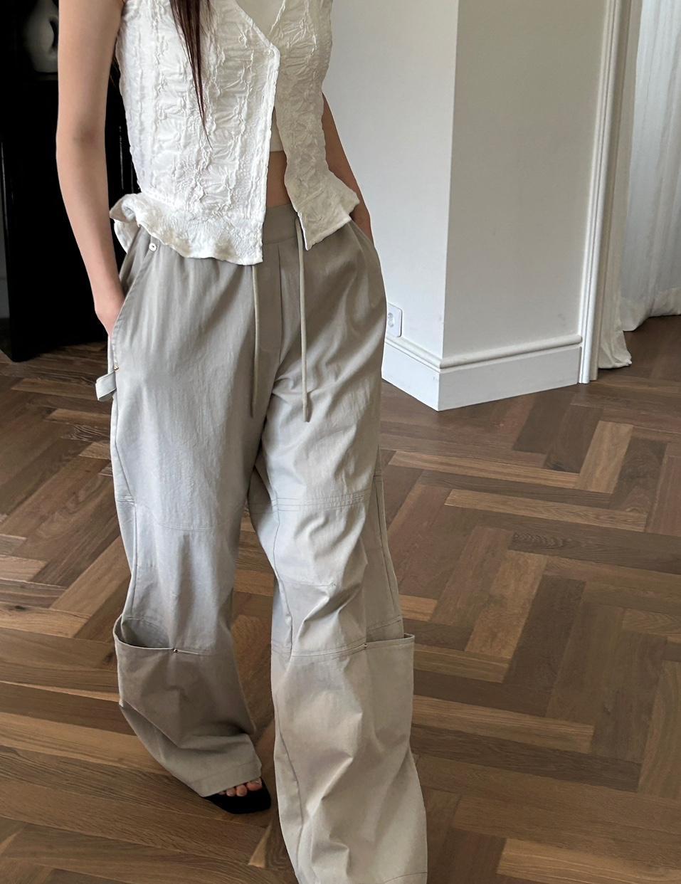 히스 FL 플라워 펠트 팬츠 (3C)