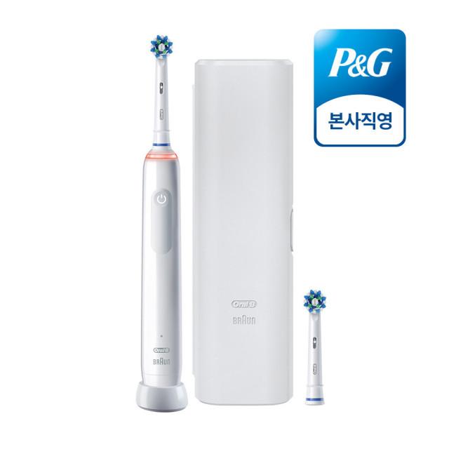 오랄비 전동칫솔 Pro2500 화이트(리필+케이스)+추가리필 선택