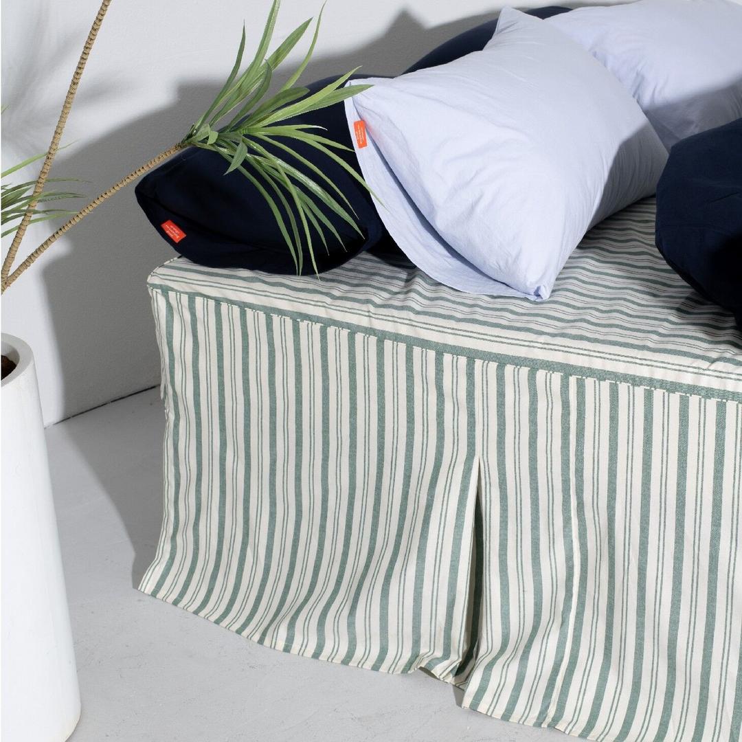 mountain village bed skirt 40수 순면 스트라이프 베드스커트