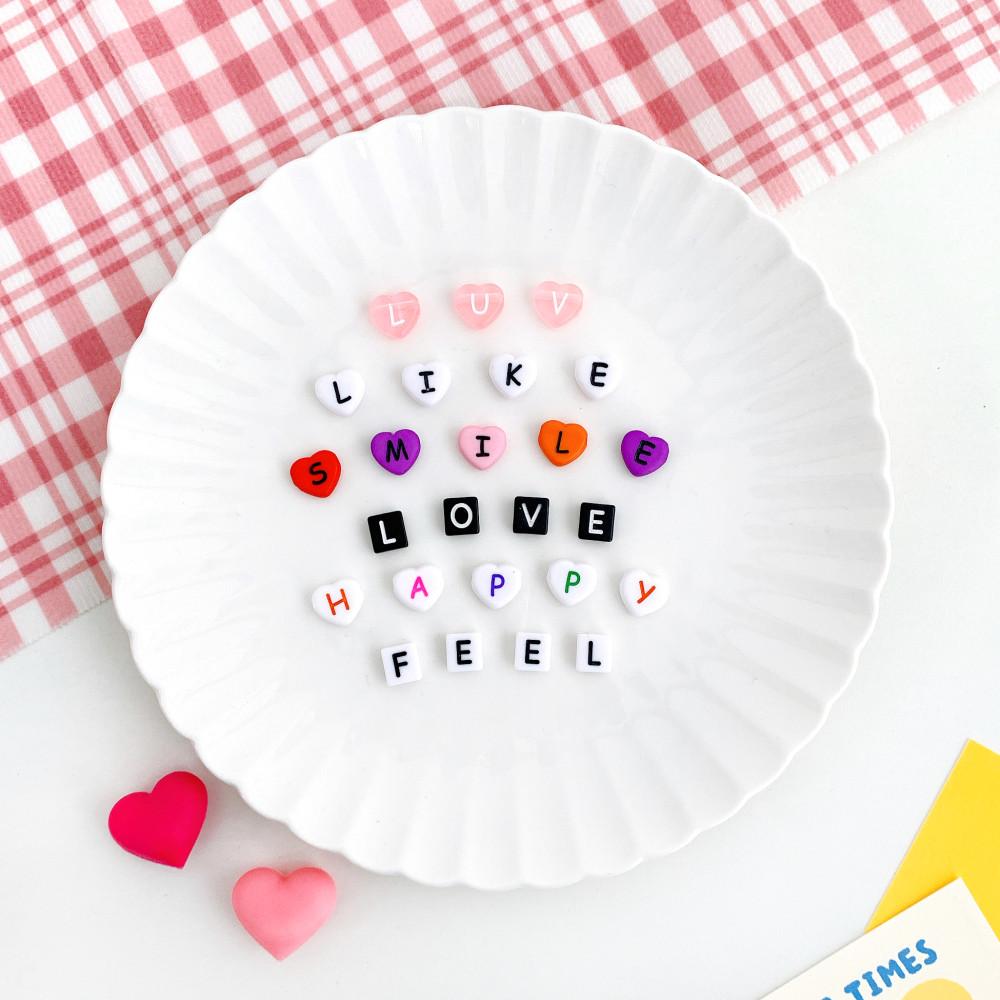 이름 하트 이니셜 크록스지비츠 호환 (6 types) 참 신발악세사리