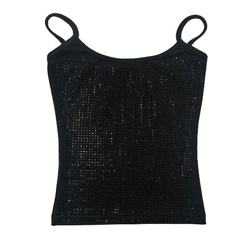 Metallic black tank top