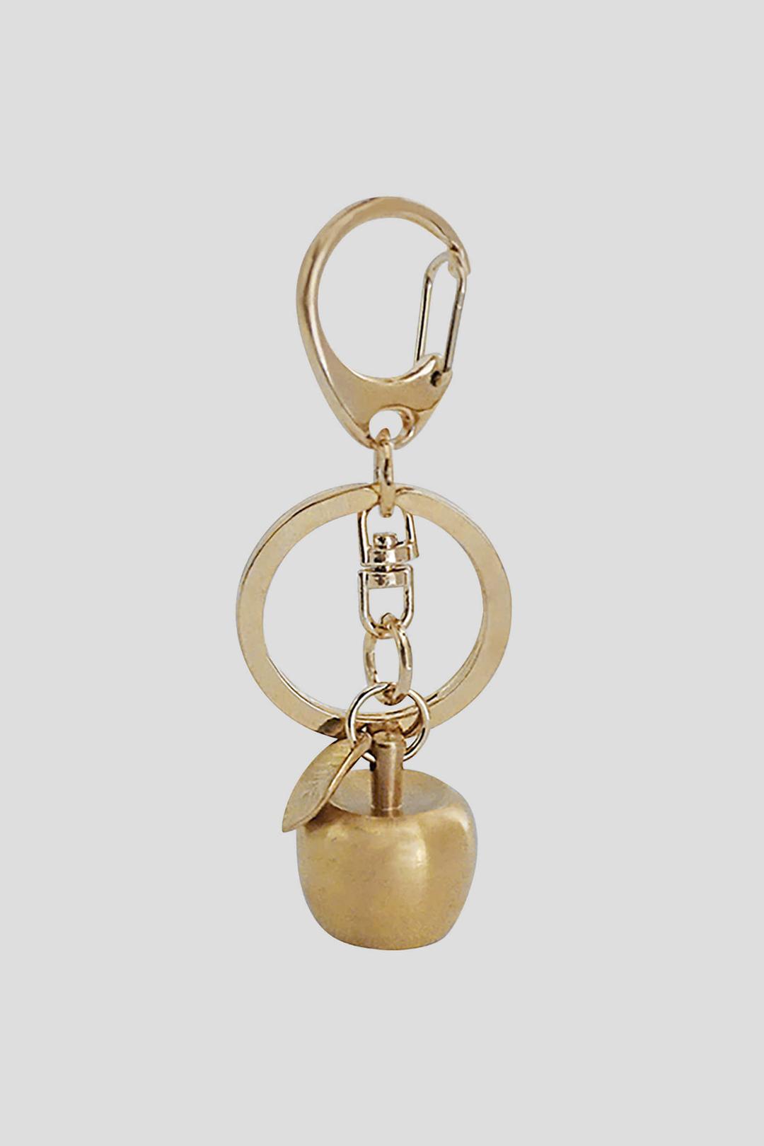 apple gold keyring
