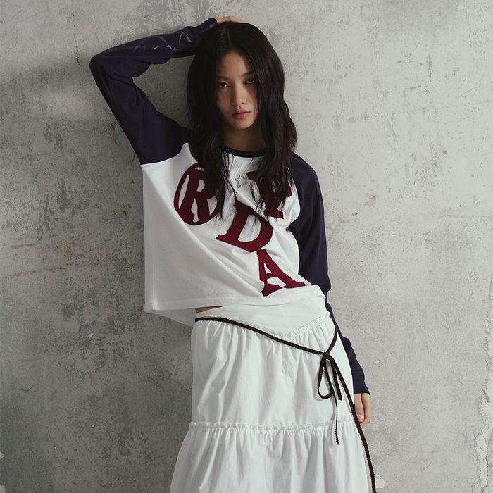 PRDA BIG PATCH RAGLAN LONG SLEEVE WHITE