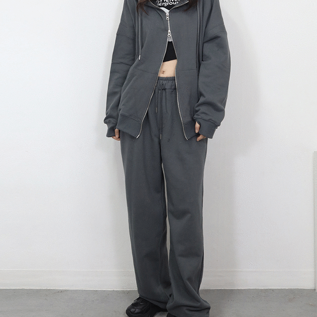 [워머/남녀공용]투웨이 후드집업 스트링 밴딩 조거팬츠 트레이닝복세트 4color 커플츄리닝 운동복