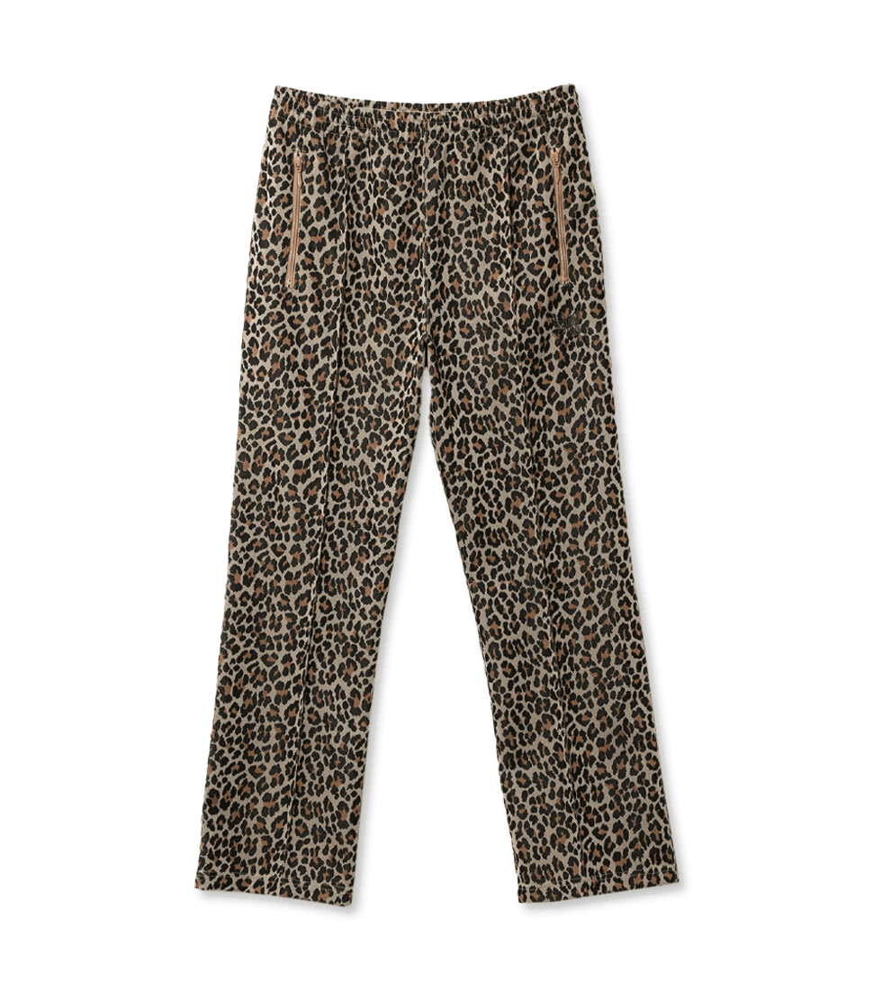 [NEEDLES]TRACK PANTS  - POLY JACQUARD 'LEOPARD’