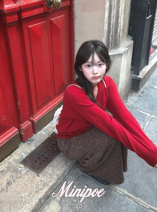 미니포에 [MADE] 쥴리에 빈티지 꽃 스커트 (1color) / brown ( 바배물량 , 소진시 7일소요 )