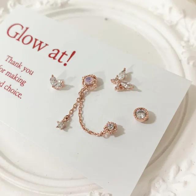 [특가set] 샤벳 피어싱 세트 ＊실버, 로즈골드