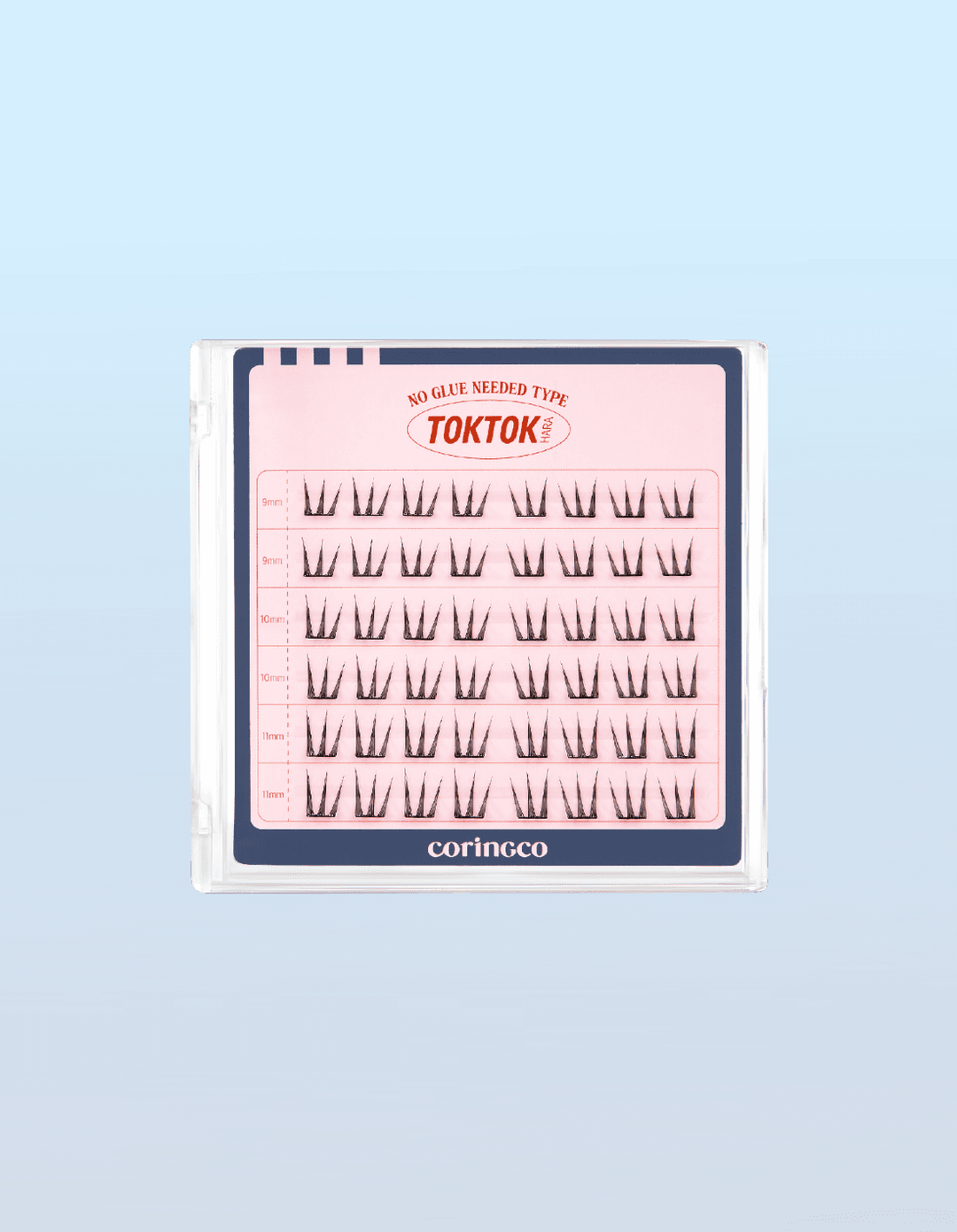 [코링코] 톡톡하라 노글루 속눈썹 #뮤즈 라이트 (48pcs)