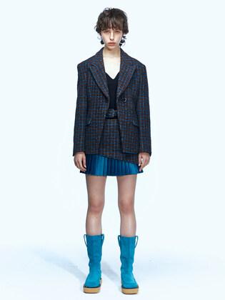 【mused】Mused Lucky frill skirt - Grey Stripe mused】Mused Lucky frill skirt - Grey Stripe 24FW) MUSED