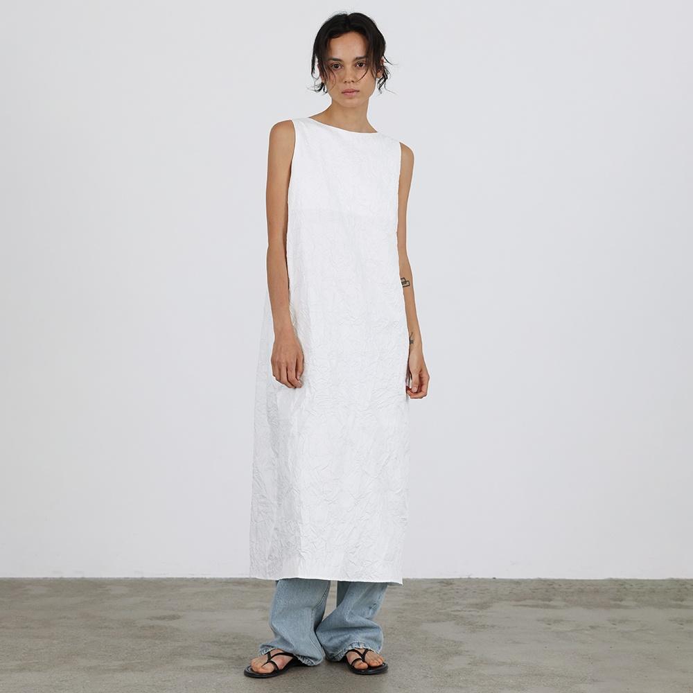 [3차] Wrinkle Washed Two-way Dress - Off White