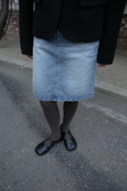h denim midi skirt(2colors)