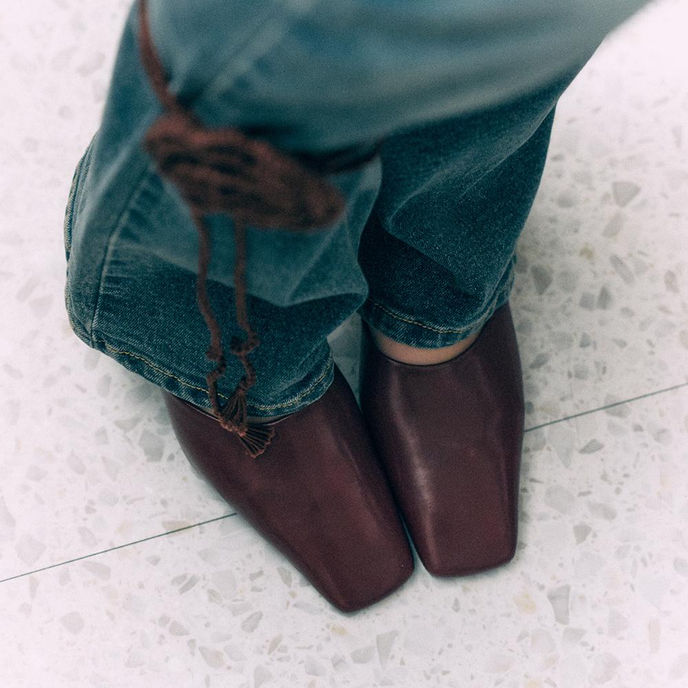 ERIN 에린 스퀘어 쉐입 키튼힐 뮬 2type - 3/5cm l 4colors