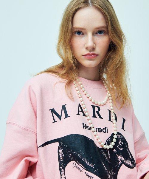 SWEATSHIRT SIMPLY DDANJI_PINK BLACK