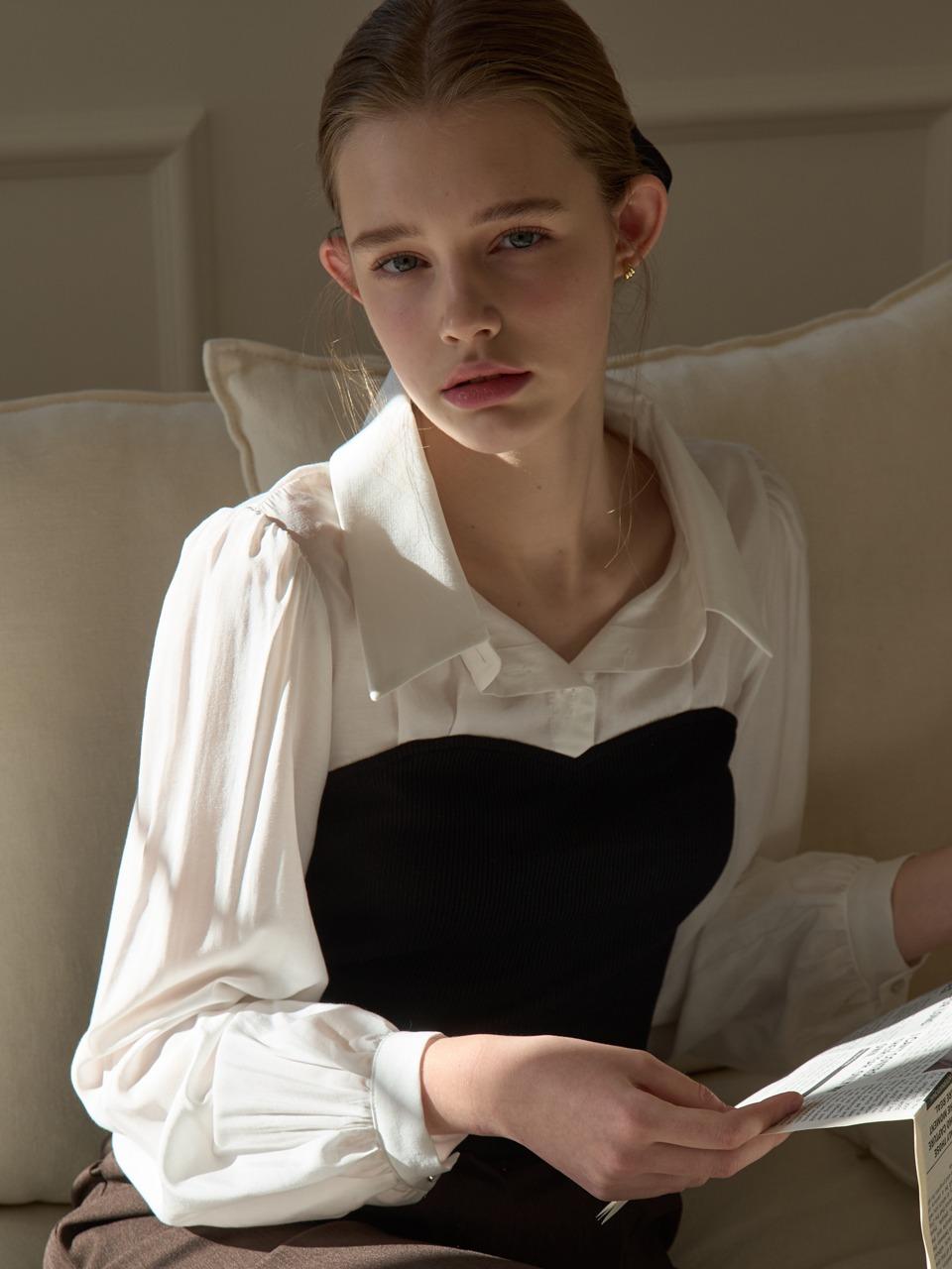 줄리 뷔스티에 블라우스 블랙j1635