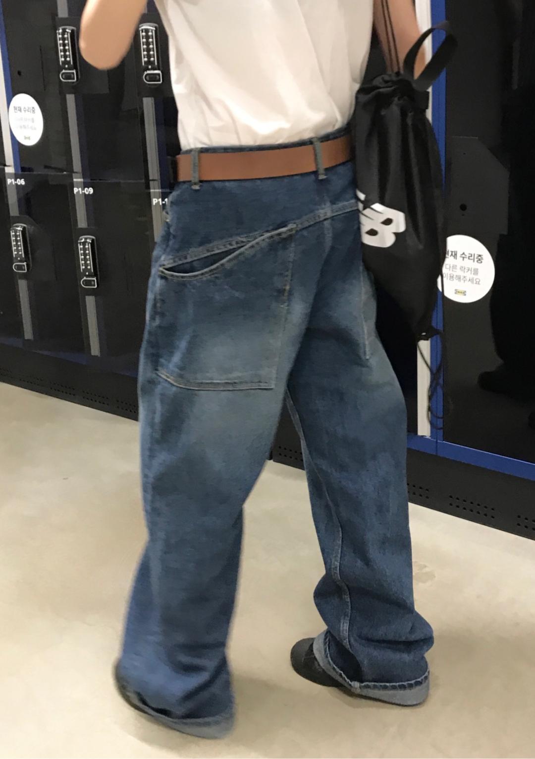 WAVE POCKET DENIM PT (DENIM / BLACK)