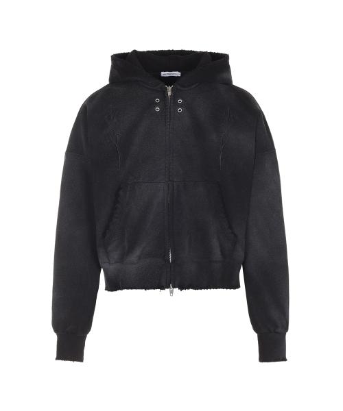 어나더유스(ANOTHERYOUTH)  본 윙 집업 후디 - 블랙 - 사이즈 & 후기 | 무신사