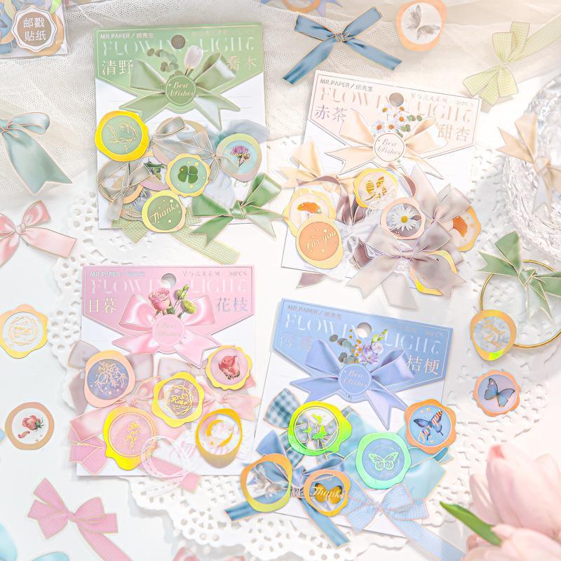 빈티지다꾸 별의세월 시리즈 홀로그램박 스티커 30매 4종