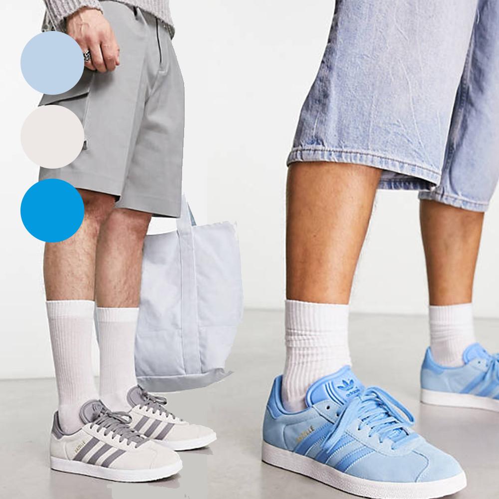 아디다스 오리지날 가젤 스니커즈 그레이 스카이 블루