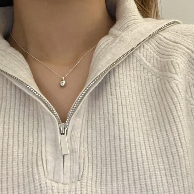 925실버 미니 데일리 은 목걸이 이니셜각인 작은 팬던트