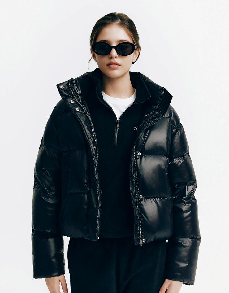 여자 덕다운 오버핏 후드 푸파