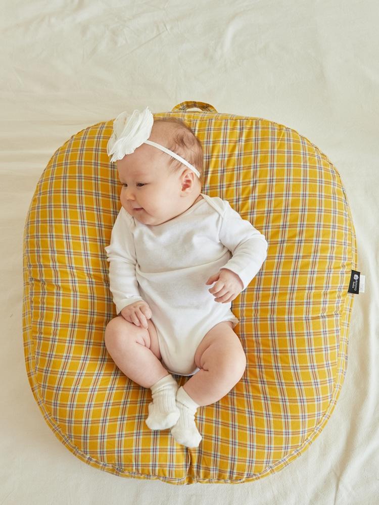 머스터드체크 베이비 역류방지쿠션