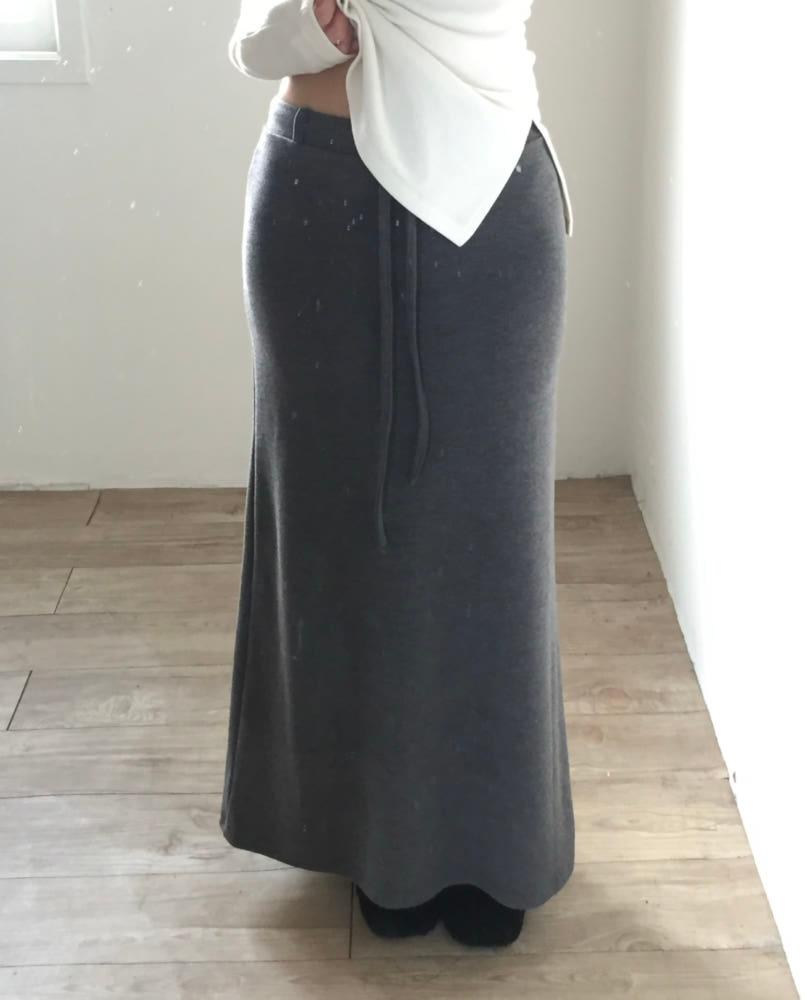 이블린 기모 맥시 스커트