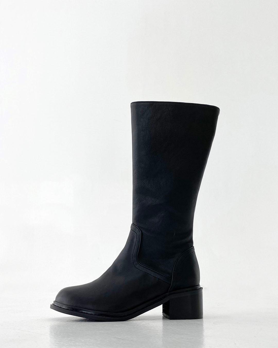 [BEST] TACIT LEATHER MIDI BOOTS