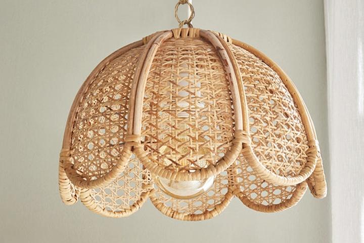 감성 리얼 라탄 등갓 조명커버 전등 조명갓