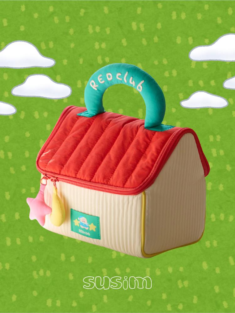 수심 Red House Pouch 레드 하우스 파우치 화장품 보관함 스토리지 집 휴대