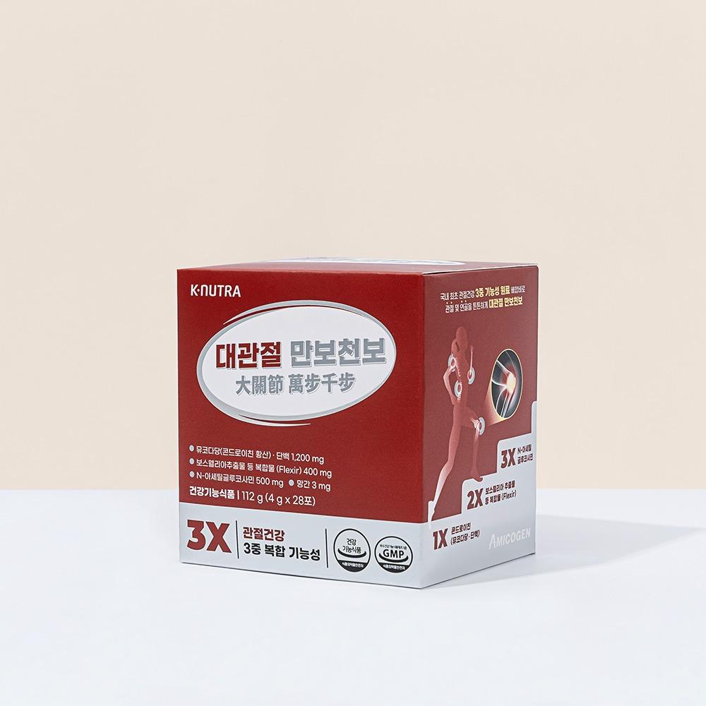 대관절 만보천보 1박스(28포) 국내최초 3중 관절건강 콘드로이친 보스웰리아추출물 NAG