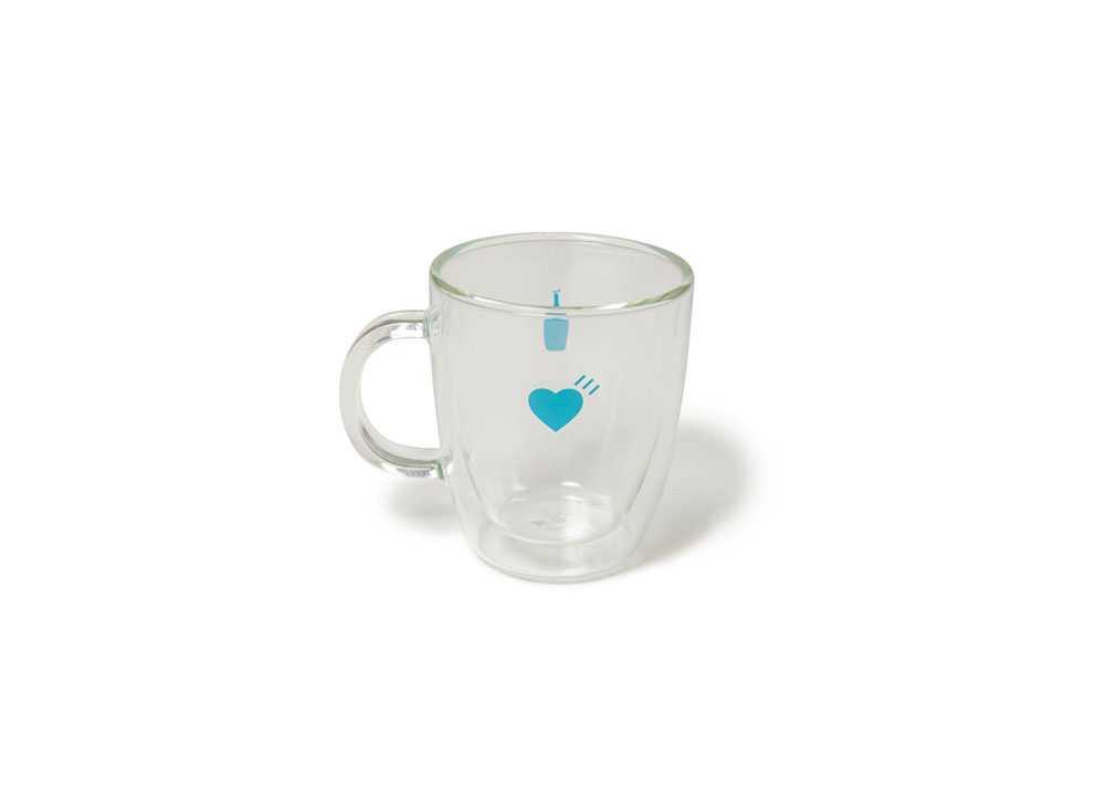 블루보틀 x 휴먼메이드 보덤 더블 월 머그 컵 내열 글라스 300ml