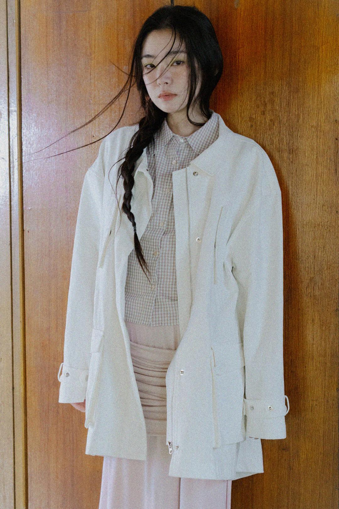 Oxford Field Jacket-White