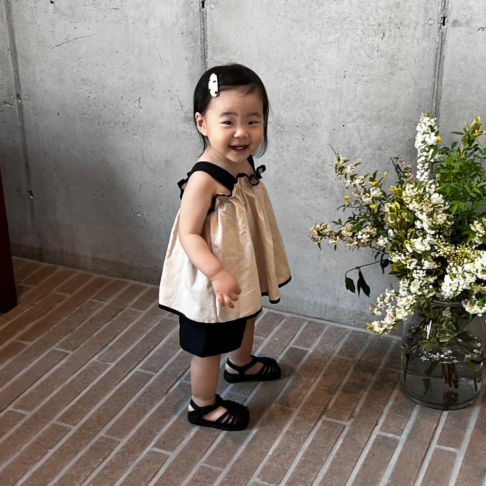 무드바이원 오키드 탑셔링블라우스