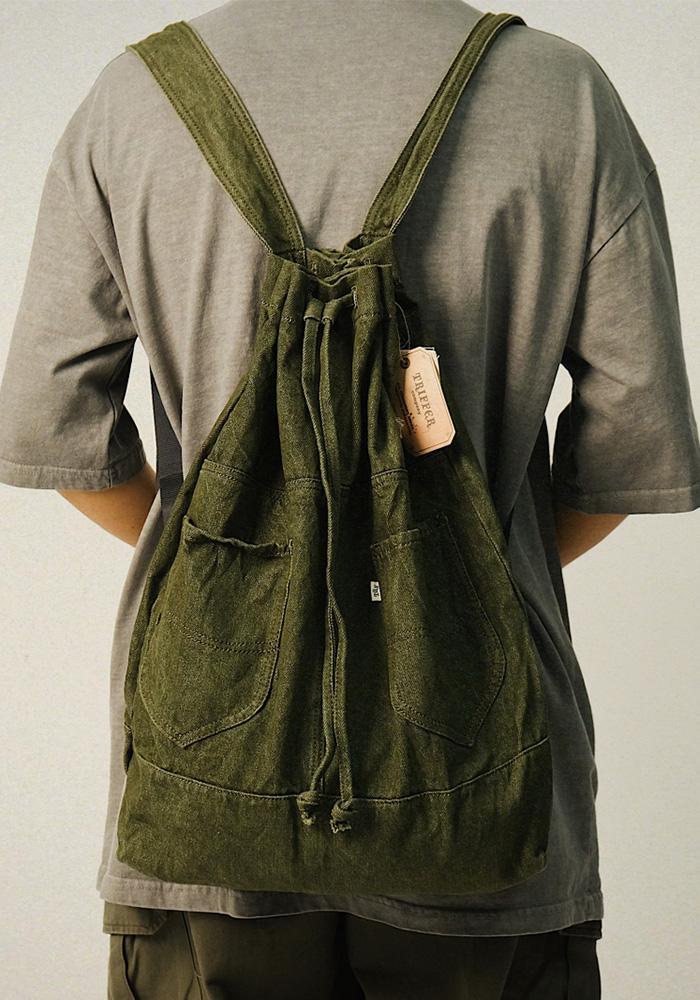 String Cotton Bucket Back Pack