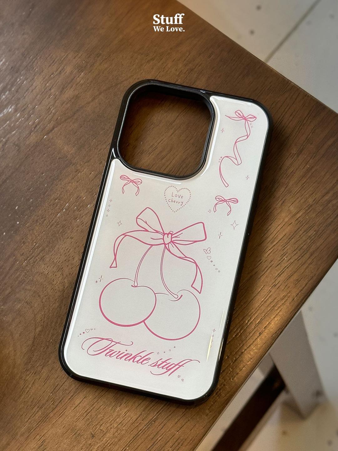 핑크러브체리 에폭시 범퍼 케이스 Pink Love Cherry