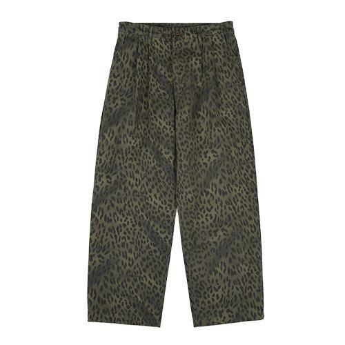 [ERSCO] [예약 배송] leopard baggy trousers_khaki