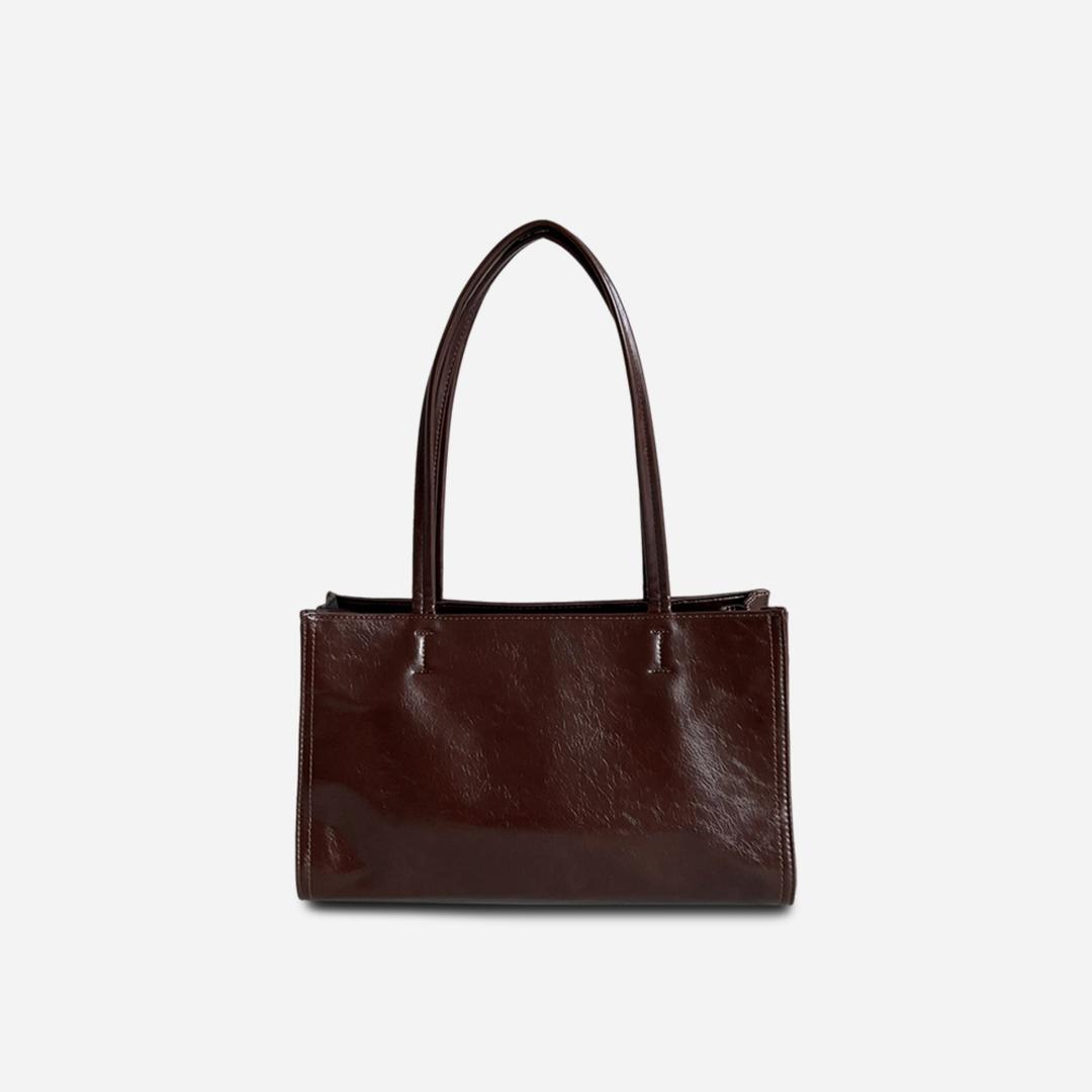 [Glossy bag_choco brown]
