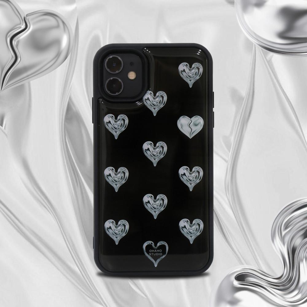 오하호스튜디오 Silver Heart 실버하트 에폭시 범퍼케이스 아이폰11