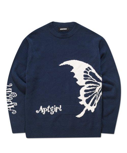 (W) BUTYES KNIT - NAVY