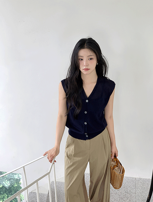 페이던-브이넥 버튼 베스트 (주문폭주!)