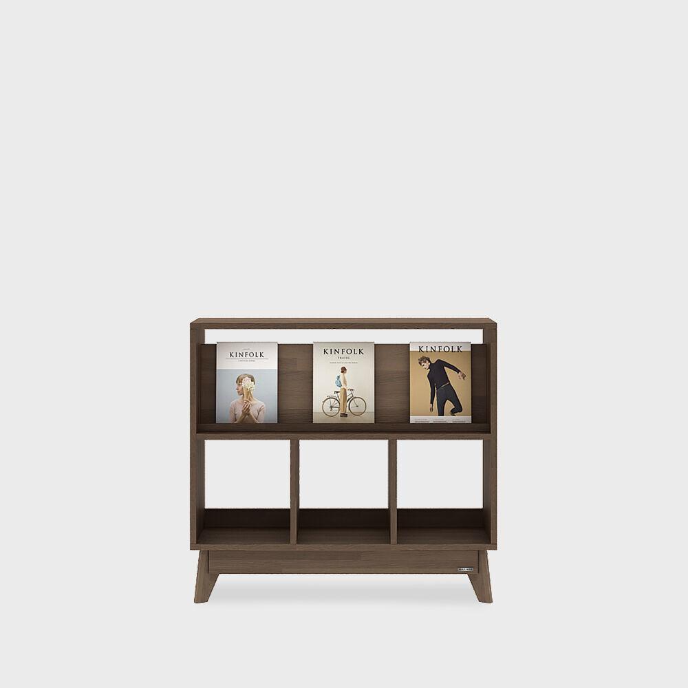 소나무 프론트 북케이스 (다크 브라운)