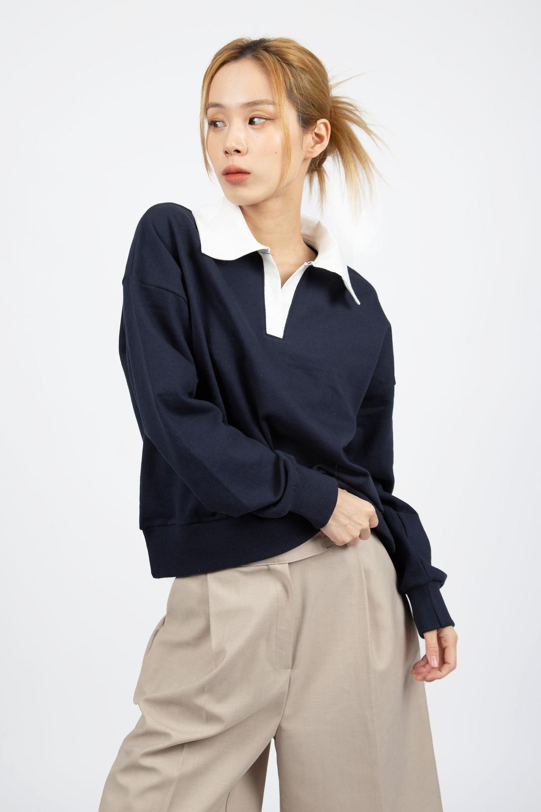 COLLAR SWEAT SHIRT