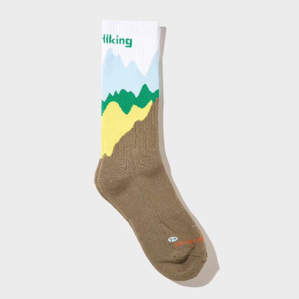 HIGH HIKING SPORTS SOCKS (WH / BR)