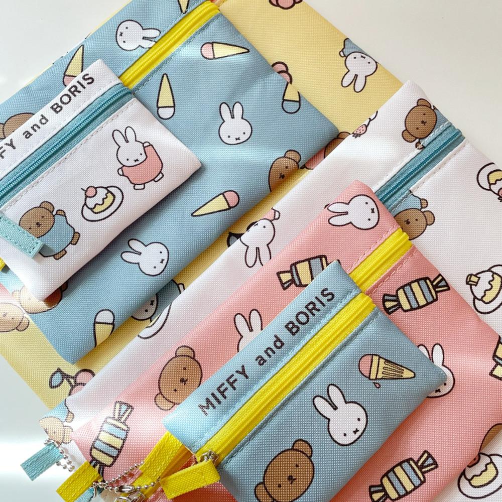 미피 보리스 파우치 3종 세트 캐릭터 여행용 주머니